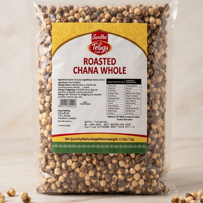 Roasted chana whole 1 kg Swetha Telugu Foods